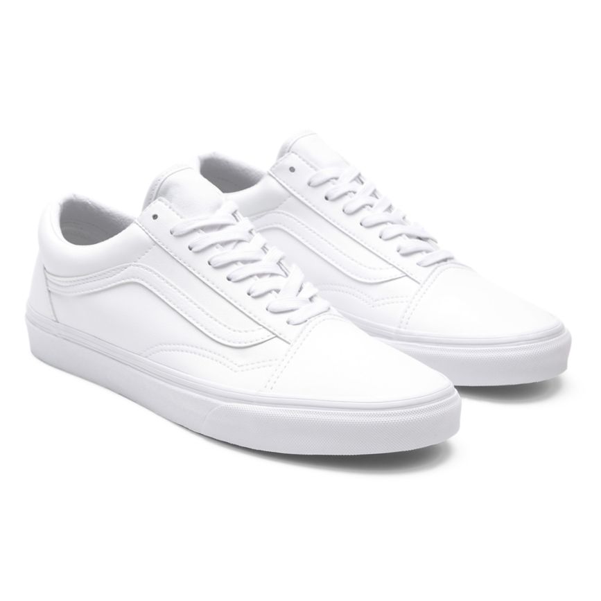 Women's Vans Classic Tumble Old Skool Low Top Shoes India - White [SE0429683]